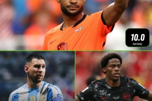 加克波获评whoscored10分,与梅西、戴维齐名,此前三届世界杯仅三人获此殊荣
