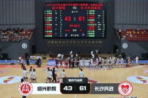 长沙民政力克绍兴职院夺冠，也克亚·沙独揽24分荣膺MVP
