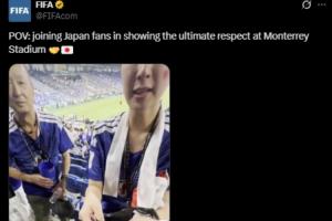 遭批作秀,FIFA官方账号仍宣传:首视角展现日本球迷赛后清理