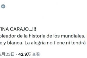 阿根廷总统发文狂喜：全力支持，梅西勇夺世界杯射手王！