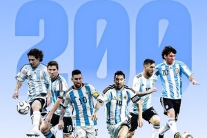 国际足联公布梅西数据:国家队200场,世界杯27场,赛事同列最佳射手