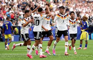 德国队以5-1领先库拉索，成为本届世界杯首支进5球的球队