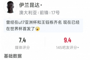 伊兰昆达半场表现:反击得分,两次射门命中,一次突破,评分7.4分