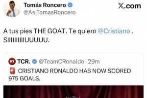 龙赛罗社交媒体向C罗致敬：GOAT传奇延续，爱你！SIIIIIIIIUUUU