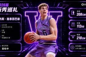 NBA选秀大会：黄蜂在第14顺位签下施泰因巴赫，成为最后一位乐透秀