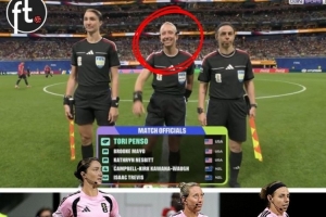 托里·彭索成为世界杯第二位女性主裁，同时这也是首次出现全女裁判组