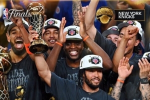 NBA公布尼克斯季后赛净胜283分宣传海报:创纪录的季后赛之旅