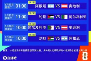 梅西复出6日之后！6月23日凌晨1点阿根廷对阵奥地利，梅西有望独揽射手王称号